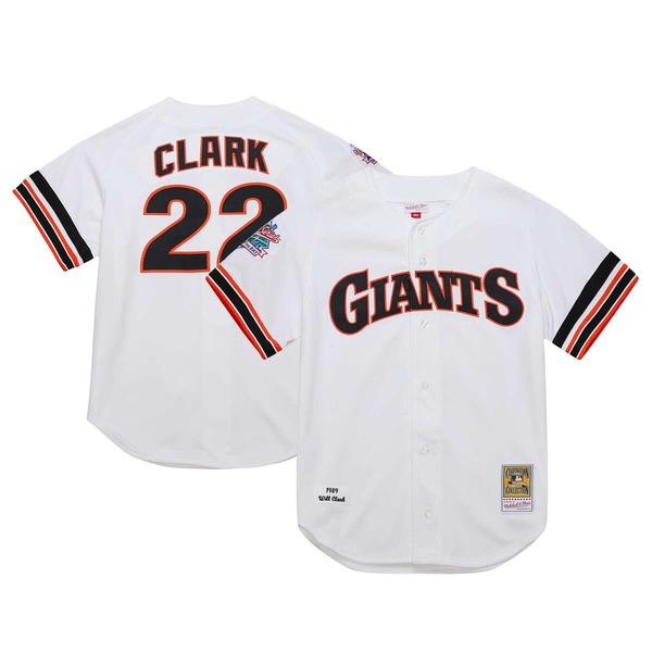 ミッチェル&ネス メンズ トップス シャツ ジャージー Men's Mitchell & Ness Will Clark White San Francisco Giants Cooperstown Collection 1989 Authentic Jersey White ホワイト｜ReVida 店