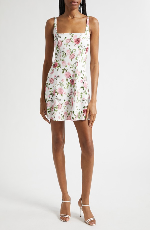 アリス アンド オリビア レディース トップス ワンピース フラワー柄 フラワー Alice + Olivia Julia Floral Dress Garden Gossip Off White オフホワイト｜ReVida 店