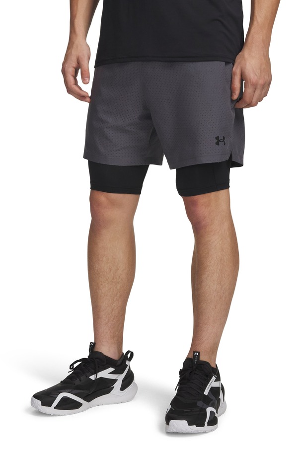 アンダーアーマー メンズ ボトムス 二分の一ズボン下・さる股引き 遊撃手ズボン下 Under Armour Vanish 2.0 2-インチ-1 Shorts Castlerock