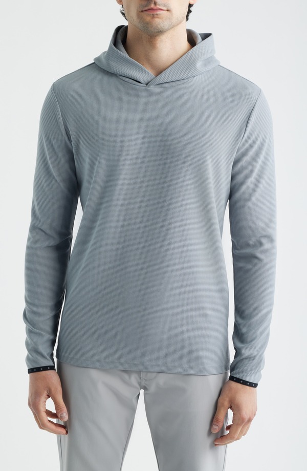 グレイソン メンズ アウター パーカー・スウェット Greyson Traverse Waffle Hoodie Pacific Fog