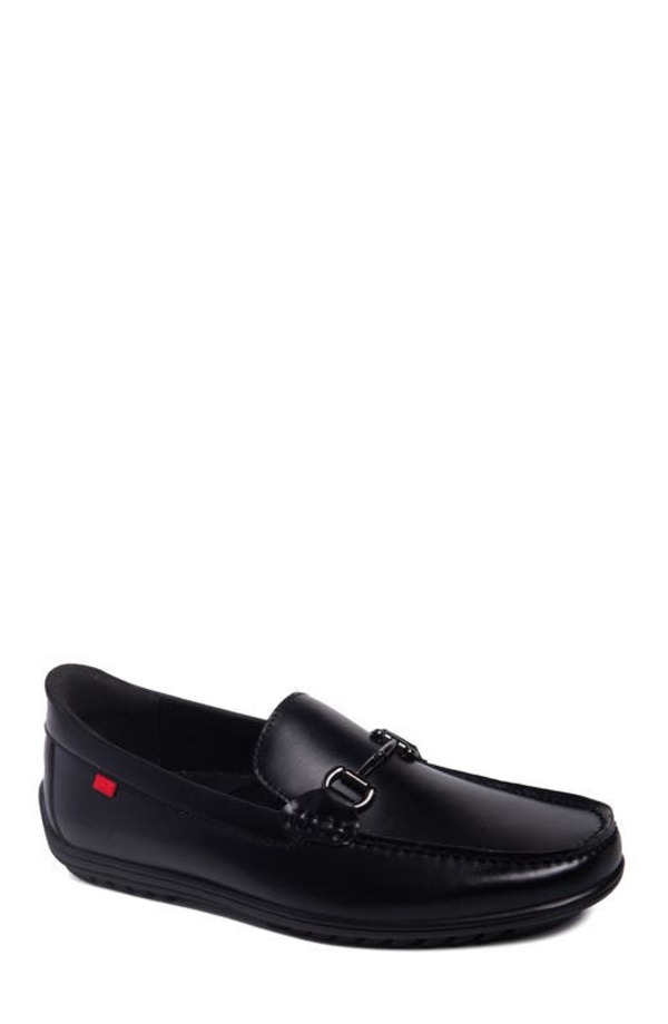 マークジョセフニューヨーク メンズ シューズ なめし革 置き目毛革 Marc Joseph New York Elliot Road Hands Free Technology Leather Slip on Buckle Loafer Black Napa Leather 黒いこと メンズ靴-靴-ビジネスシューズ