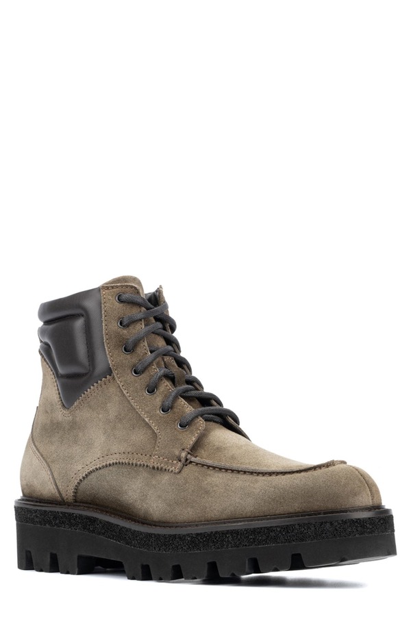 アクアタリア メンズ シューズ ブーツ・レインブーツ Aquatalia Fortino Waterepellent Boot Flint/ Dark Brown ブラウン｜ReVida 店