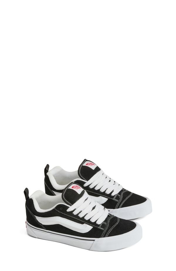 バンズ メンズ シューズ スニーカー スエードクロス Vans Knu Skool Suede Low Top Sneaker Black/True White 白いこと
