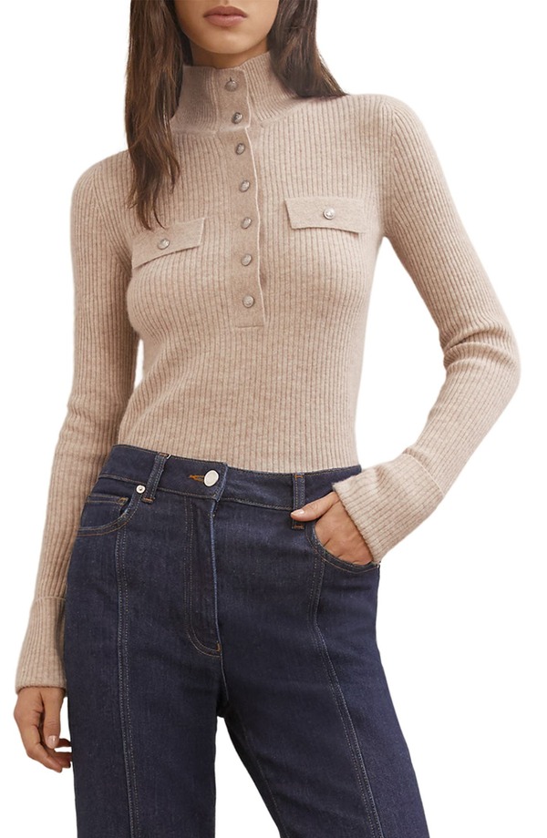 レイス レディース トップス プルオーバー 羊毛 スウェーター Reiss Elly Wool Rib Sweater Neutral