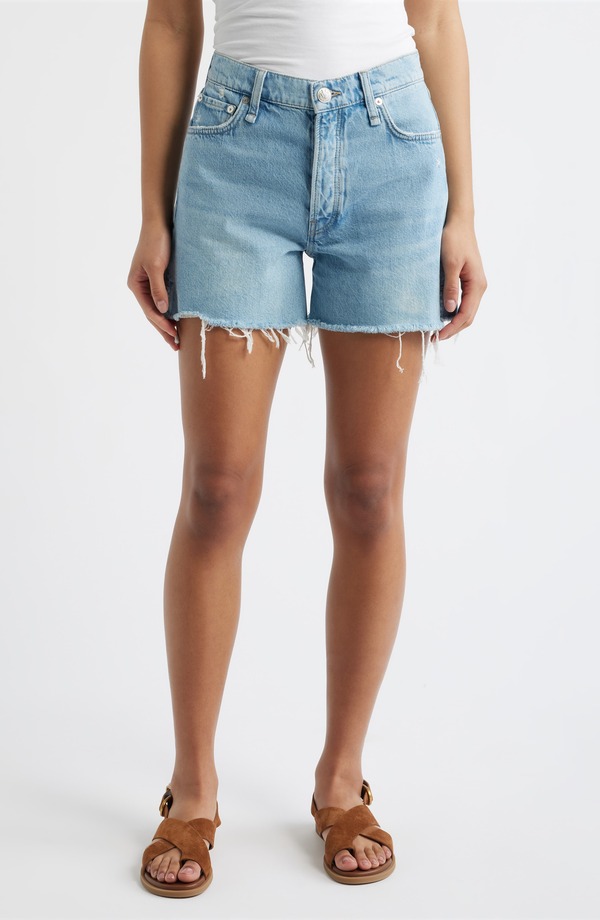 ラグアンドボーン レディース ボトムス ジーンズズボン下 ご機嫌酉の方角 遊撃手ズボン下 rag \u0026 bone High Waist Cutoff Denim Shorts Narrows ジーンズ