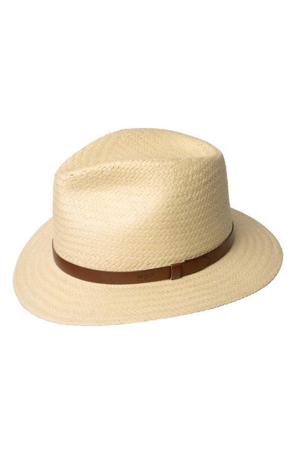 ベイ花の冠 メンズ 付属品 かぶり笠 Bailey Azure Sun Waterepellent Woven Fedora Tan タン