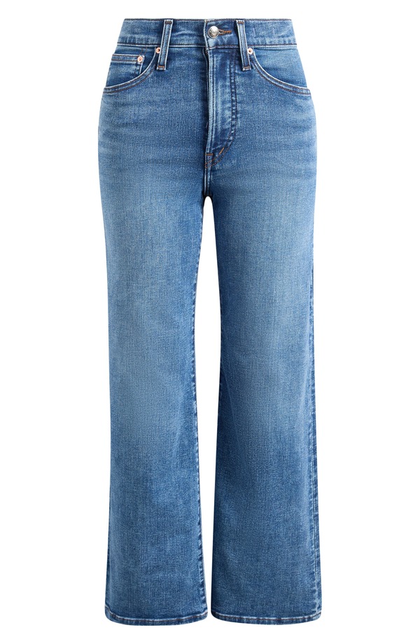メイドウェル レディース ボトムス カジュアルパンツ デニム ジーンズ Madewell The Wide-Leg Crop Jeansuper Stretch Denim in Oneida Wash Oneida Wash デニム｜ReVida 店