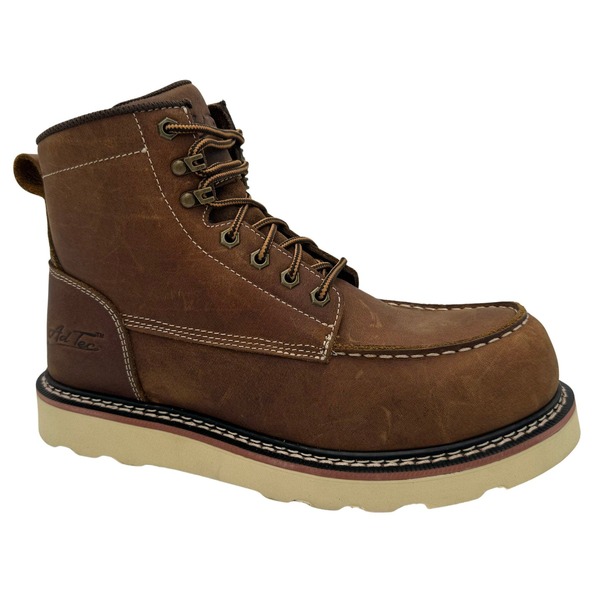 アドテック メンズ シューズ ブーツ・レインブーツ AdTec Rancho 6" Moc-Toe Work Boots Crazy Horse｜ReVida 店