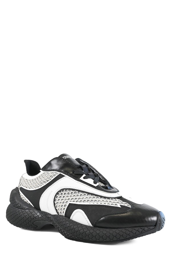 ロベルトカヴァリ メンズ シューズ スニーカー レース Roberto Cavalli Lace-Up Running Sneaker Black/ White ホワイト｜ReVida 店 112,400円
