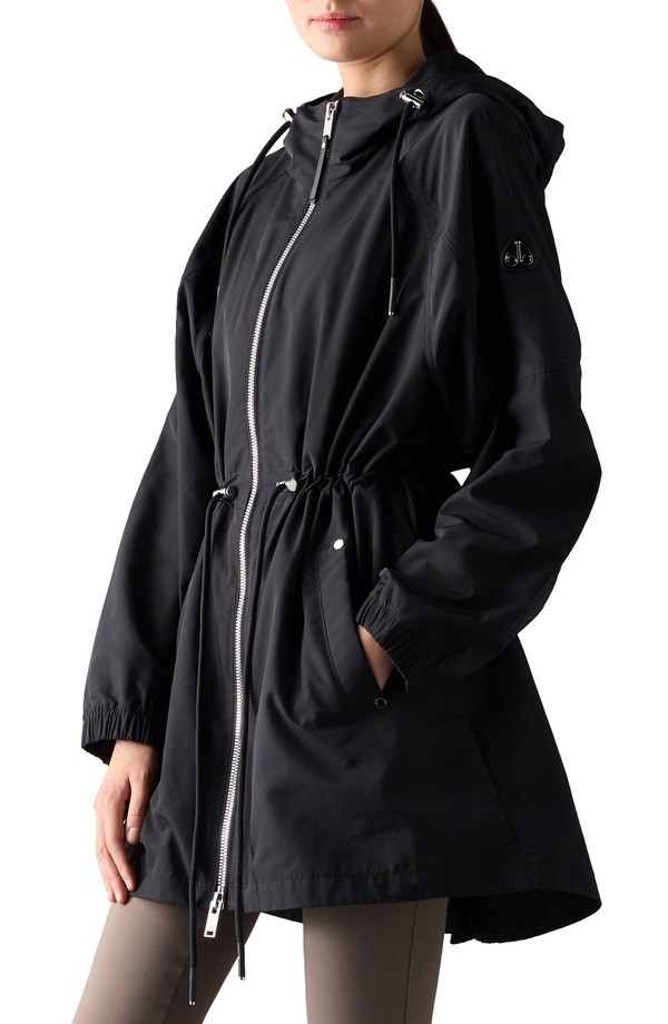 ヘアムースナックル レディース アウター 上衣・上衣 Moose Knuckles Elevate 3Q Waterepellent Rain Jacket Black 黒いこと
