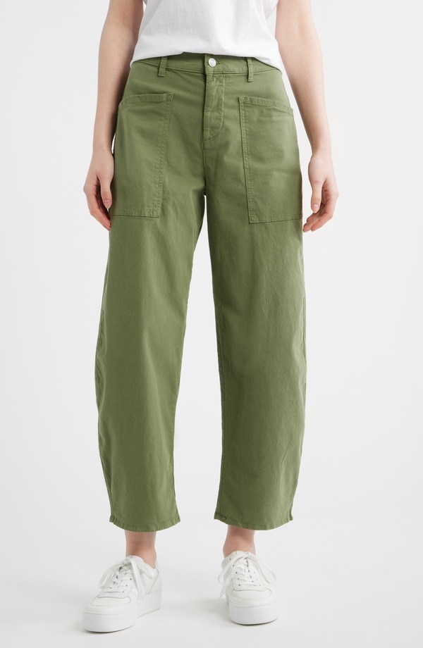 フランク ＆ アイリーン レディース ボトムス レギンス パンツ コットン Frank & Eileen Bray Barreleg Cotton Twill Pants Olive オリーブ｜ReVida 店 58,190円
