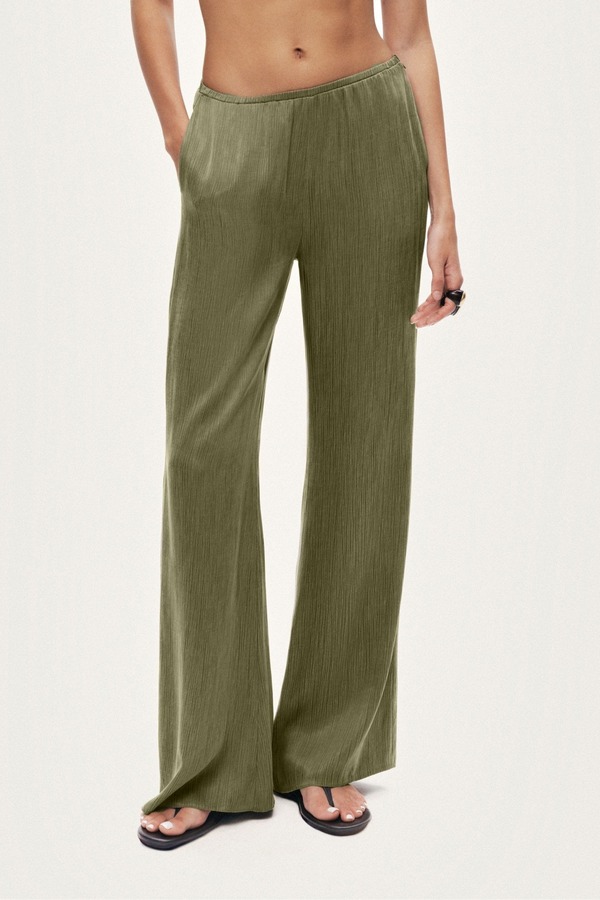 ノクチューン レディース ボトムス レギンス パンツ Nocturne Relaxed Straight-Leg Pants Khaki カーキ｜ReVida 店