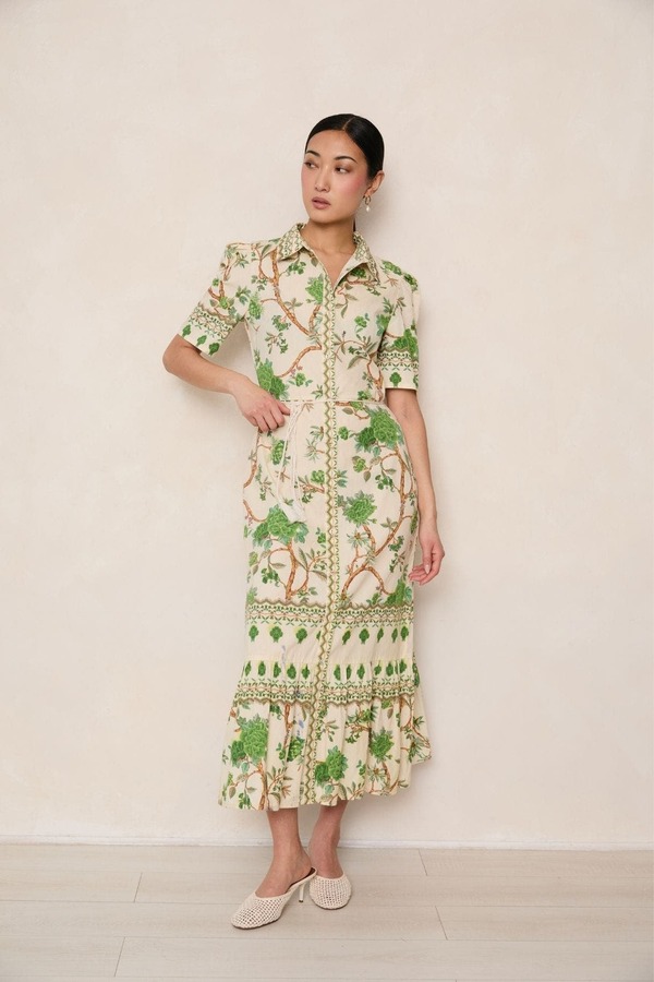 レシュマ レディース トップス ワンピース RAISHMA Miranda Green Dress Green Tone グリーン｜ReVida 店