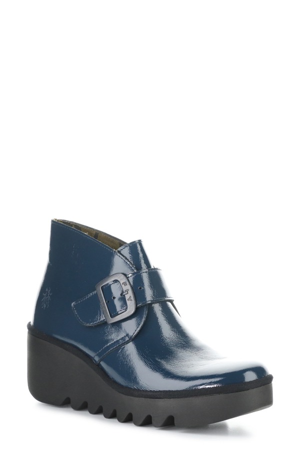フライロンドン レディース シューズ ブーツ・レインブーツ Fly London Birt Wedge Bootie 014 Navy ネイビー