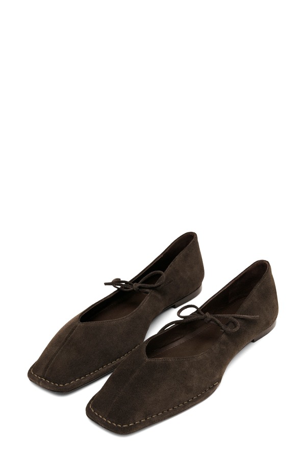 アロハス レディース シューズ パンプス ALOHASway Square Toe Ballet Flat Coffee Brown ブラウン｜ReVida 店