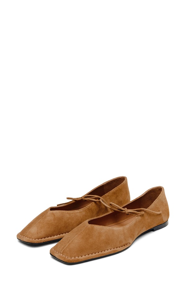 アロハス レディース シューズ パンプス ALOHASway Square Toe Ballet Flatan タン|ReVida 店