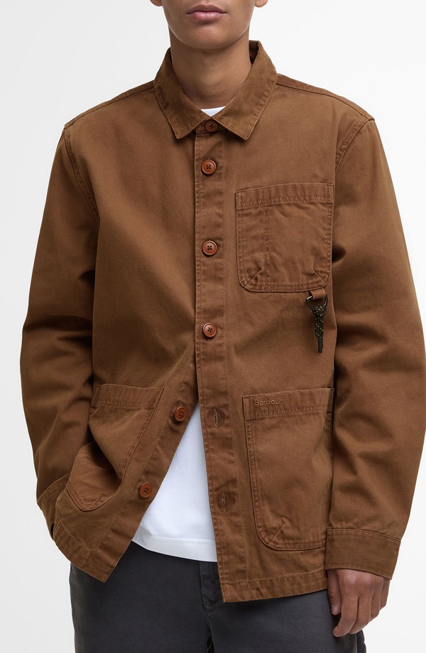 バブアー メンズ アウター 上衣・上衣 綿織物 厚地の外套 Barbour Bowland Cotton Canvas Chore Coat Umber