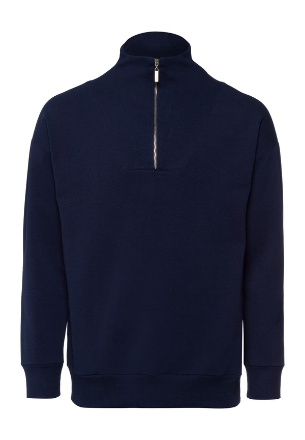 ハンロ メンズ アウター パーカー・スウェット パイル シャツ コットン Hanro Naturaliving Organicotton French Terry Sweatshirt Deep Navy ネイビー