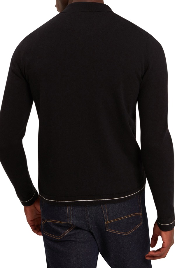 テッドベーカー メンズ アウター パーカー・スウェット ウール コットン ジャケット Ted Baker Lysand Cotton & Wool Zip-Up Jacket Black ブラック|ReVida 店