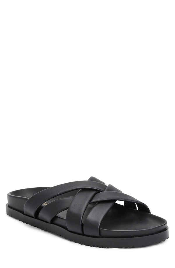 ブルーノマグリ メンズ シューズ サンダル Bruno Magli Bandino Slide Sandal Black Calf 黒いこと