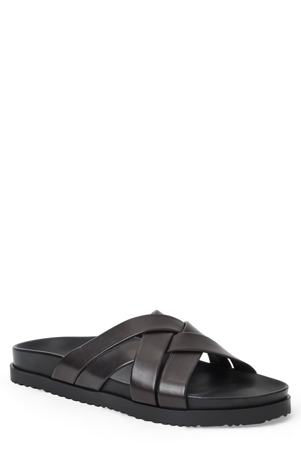 ブルーノマグリ メンズ シューズ サンダル Bruno Magli Bandino Slide Sandal Dark Brown Calf 赤銅色
