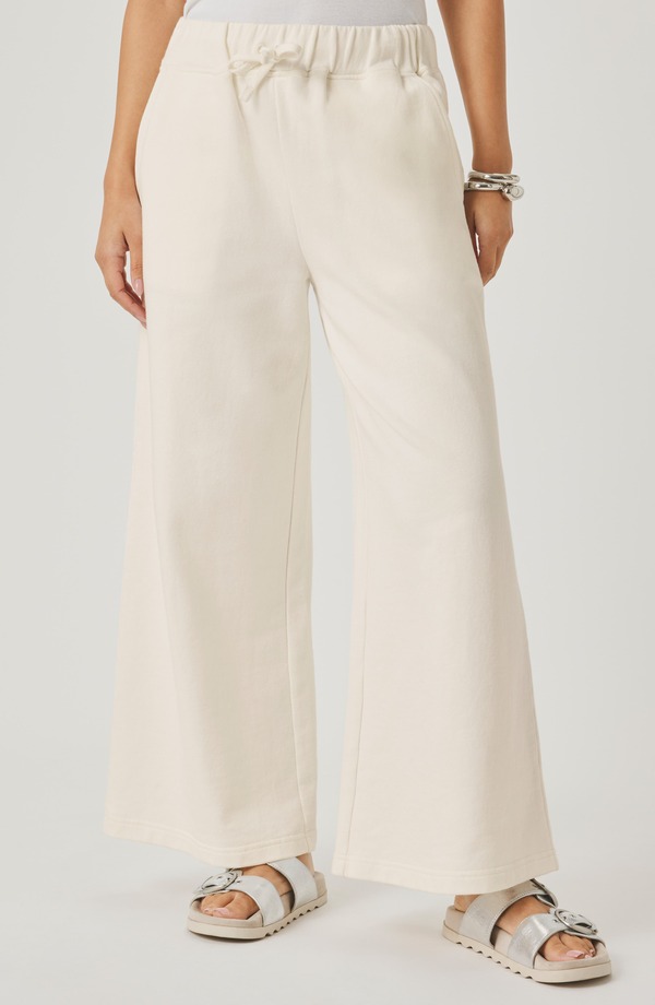 スプレンディット レディース ボトムス レギンス ズボン下 パイル Splendid Greta Terry Crop Drawstring Pantshell White 白いこと