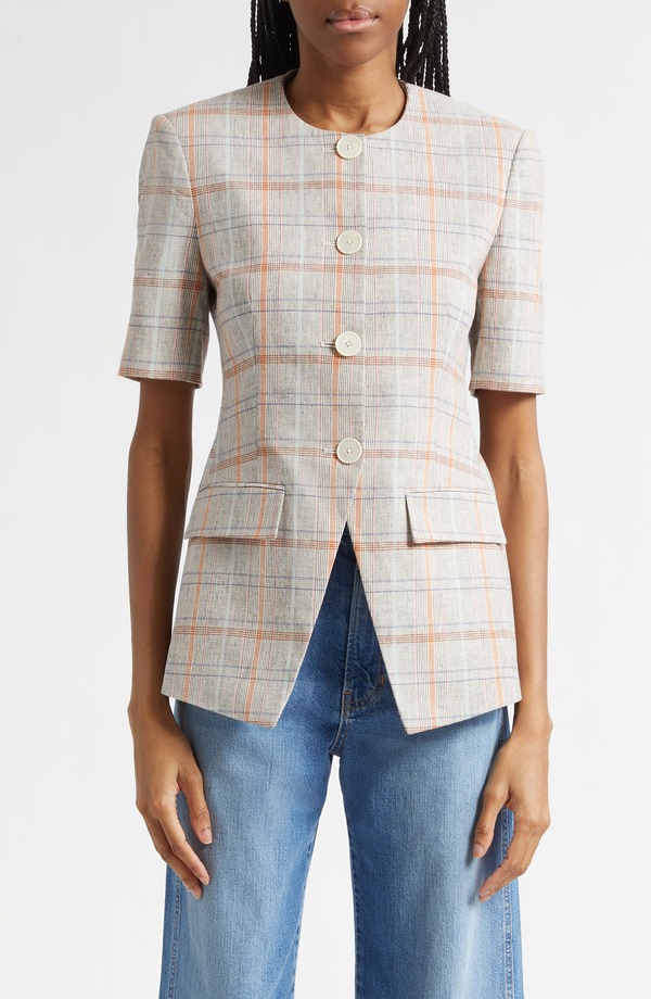 ヴェロニカ ベアード レディース アウター 上衣・上衣 Veronica Beard Bodie Plaid Jacket Muted Clay Multi マルチ色合い