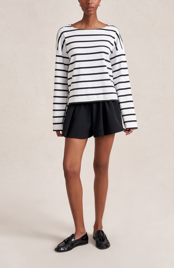 ラ リーニュ レディース トップス シャツ La Ligne Long Sleeve Breton Tee Ivory/Black アイボリー｜ReVida 店