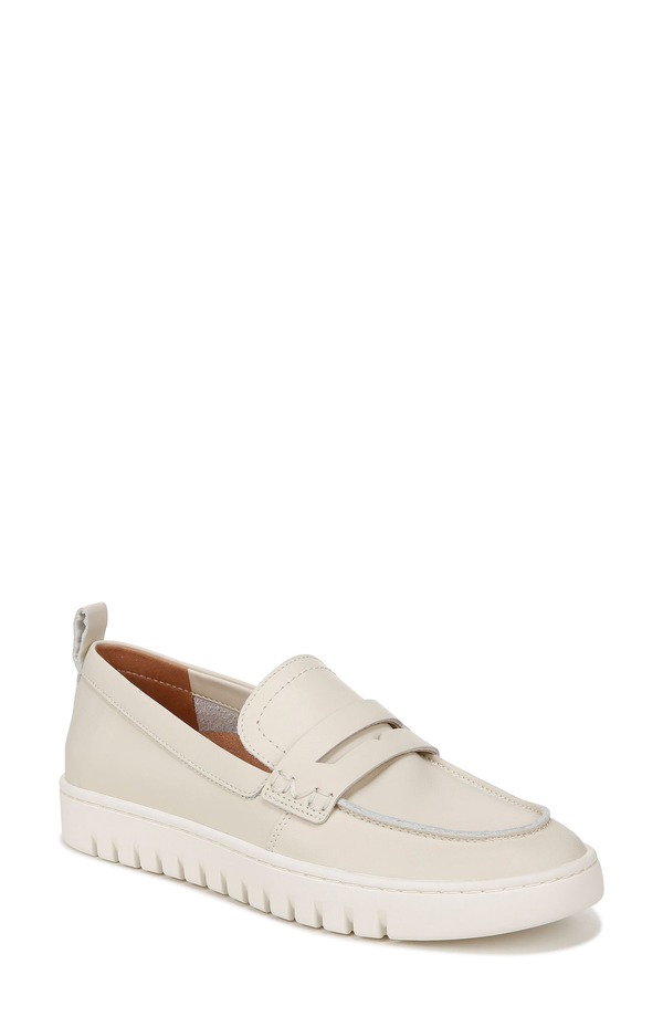 バイオニック レディース シューズ スリッポン・ローファー Vionic Uptown Hybrid Penny Loafer Cream 皮膚軟化剤