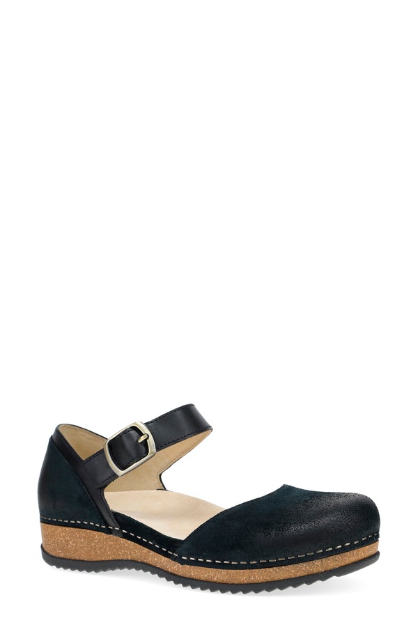 ダンスコ レディース シューズ サンダル プラットフォーム アンクル Dansko Mae Ankle Straplatform Clog Black ブラック｜ReVida 店