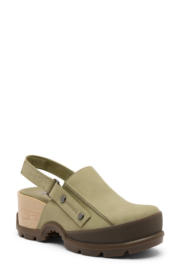 ソレル レディース シューズ サンダル SOREL ROAM'N RBR Clog Dusty Twill/ Gum|ReVida 店