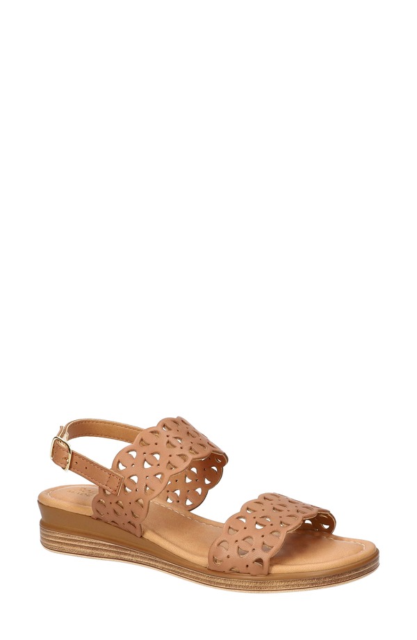 ベラヴィータ レディース シューズ 踵 サンダル Bella Vita Zoe Italy Perforated Sandal Whiskey Italian Leather