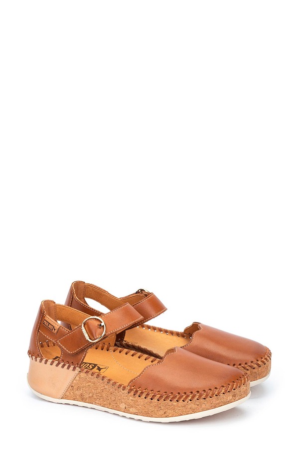 ピコリーノス レディース シューズ パンプス PIKOLINOS Marina Wedge Flat Brandy|ReVida 店