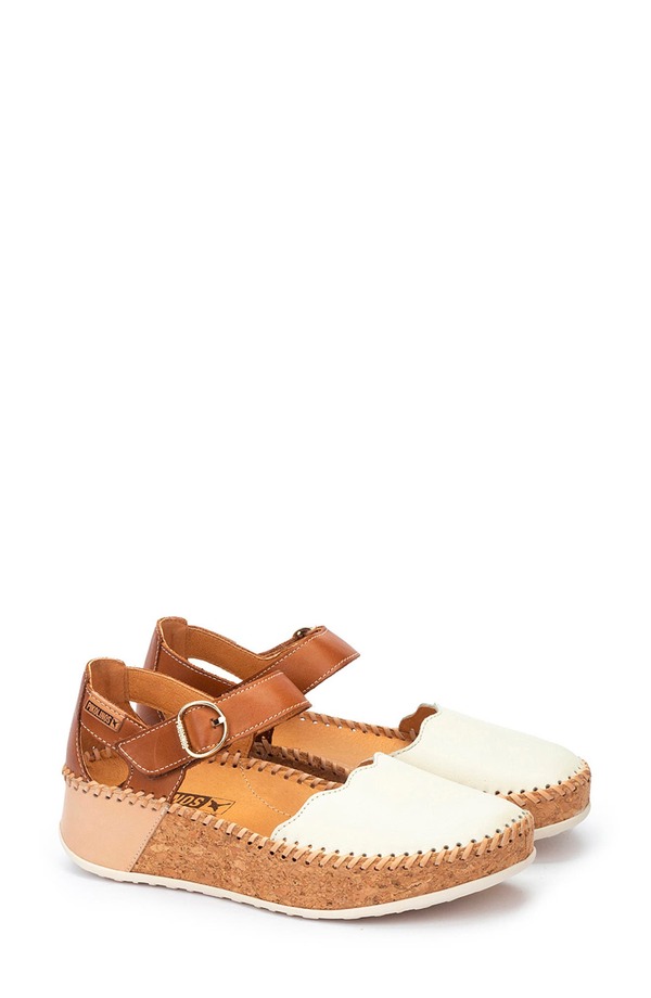 ピコリーノス レディース シューズ パンプス PIKOLINOS Marina Wedge Flat Natural|ReVida 店