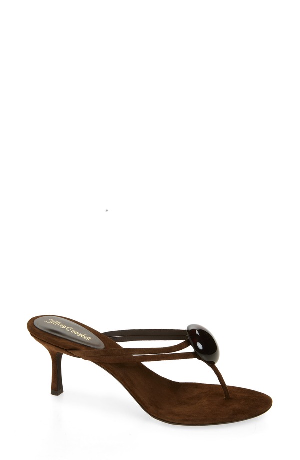 ジェフリー キャンベル レディース シューズ 踵 サンダル Jeffrey Campbell Nimora Slide Sandal Brown Suede Combo 赤銅色