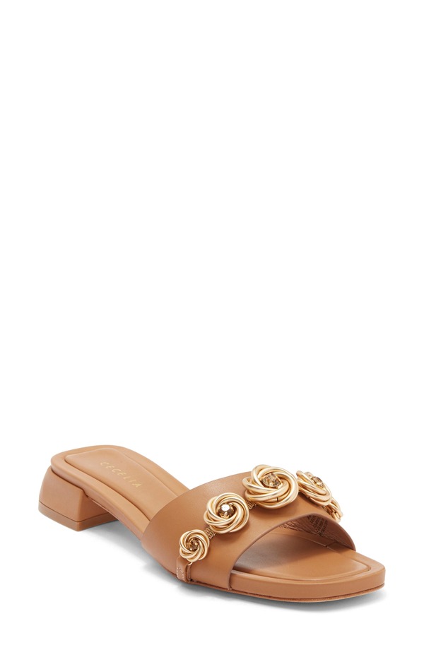 セシリアアラブ共和国 ニューヨーク州 レディース シューズ 踵 サンダル Cecelia New York Bonnie Slide Sandal Gold Rose ゴールド