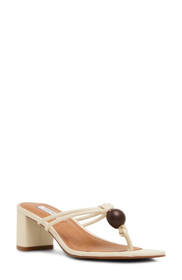 スティーブ マデン レディース シューズ 踵 サンダル Steve Madden Remedy Block Heel Sandal Bone Leather