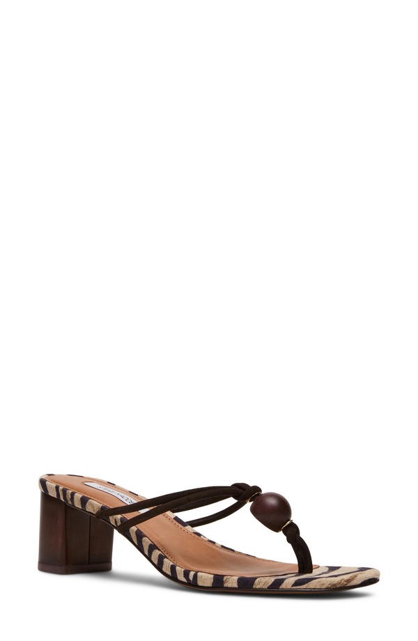 スティーブ マデン レディース シューズ 踵 サンダル Steve Madden Remedy Block Heel Sandal Brown Multi 赤銅色