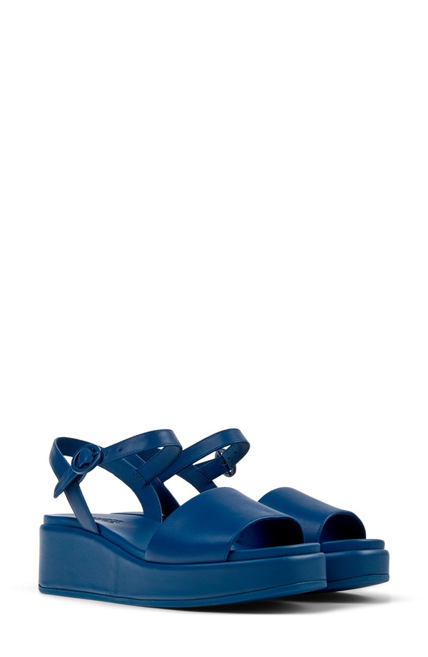 カンペール レディース シューズ 踵 プラットホーム サンダル Camper Misia Platform Sandal Navy 米国海軍