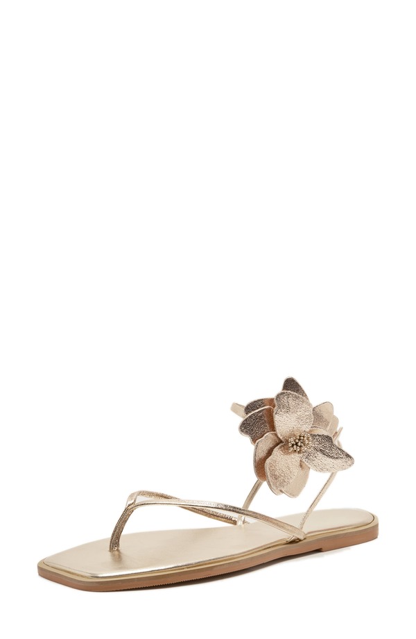 フリーピープル レディース シューズ サンダル アンクル Free People Mismatched Magnoliappliqu Ankle Strap Sandal Gold ゴールド｜ReVida 店