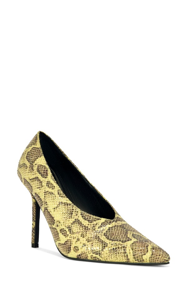 アザレア ワン レディース シューズ ヒール AZALEA WANG Patricc Pump Yellow Snake イエロー｜ReVida 店 15,036円