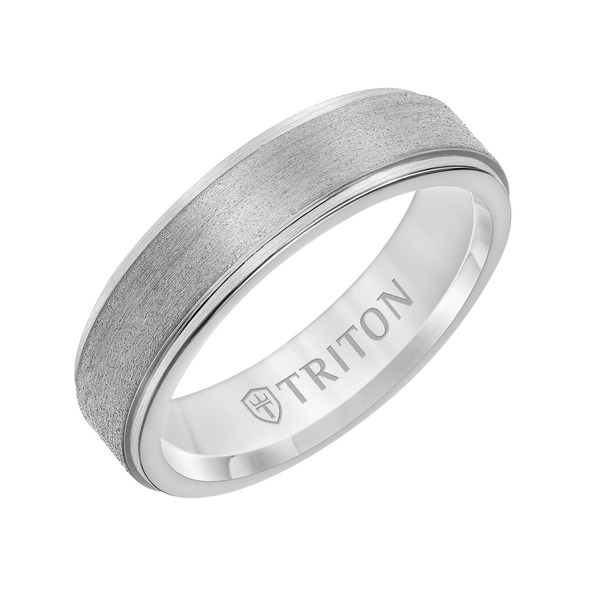 トリトン レディース アクセサリー 指輪 サテン Triton 6MM Tantalum Ring with Satin Finish and Step Edge Metallic Silver シルバー|ReVida 店