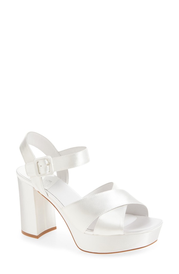 ジェフリー キャンベル レディース シューズ 踵 プラットホーム サンダル Jeffrey Campbell Amma Platform Slingback Sandal White Satin 白いこと