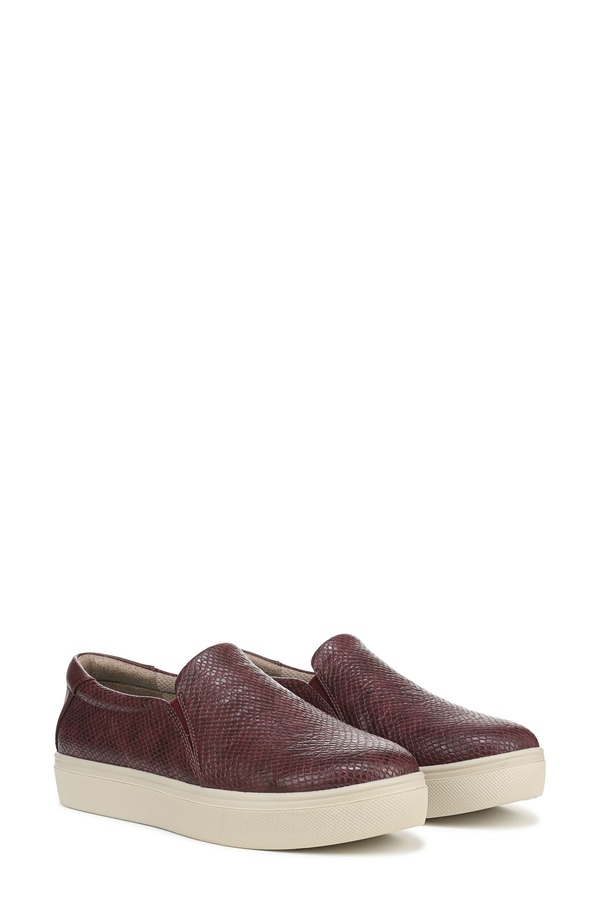 お医者さん・肩かけ レディース シューズ スニーカー Dr. Scholl\u0027s Madison Cloud Slip-On Sneaker Burgundy Snake バーガンディ