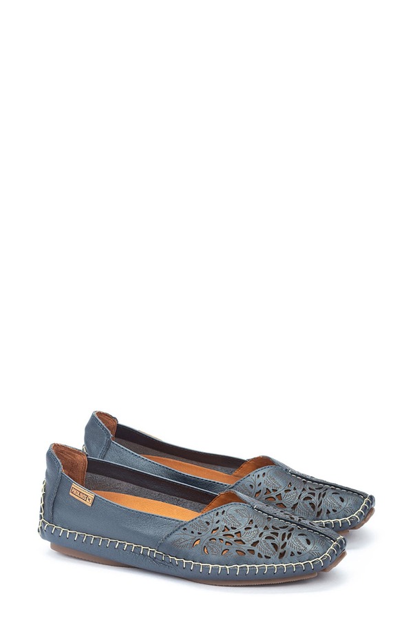 ピコリーノス レディース シューズ パンプス PIKOLINOS Jerez Perforated Flat Blue 青み