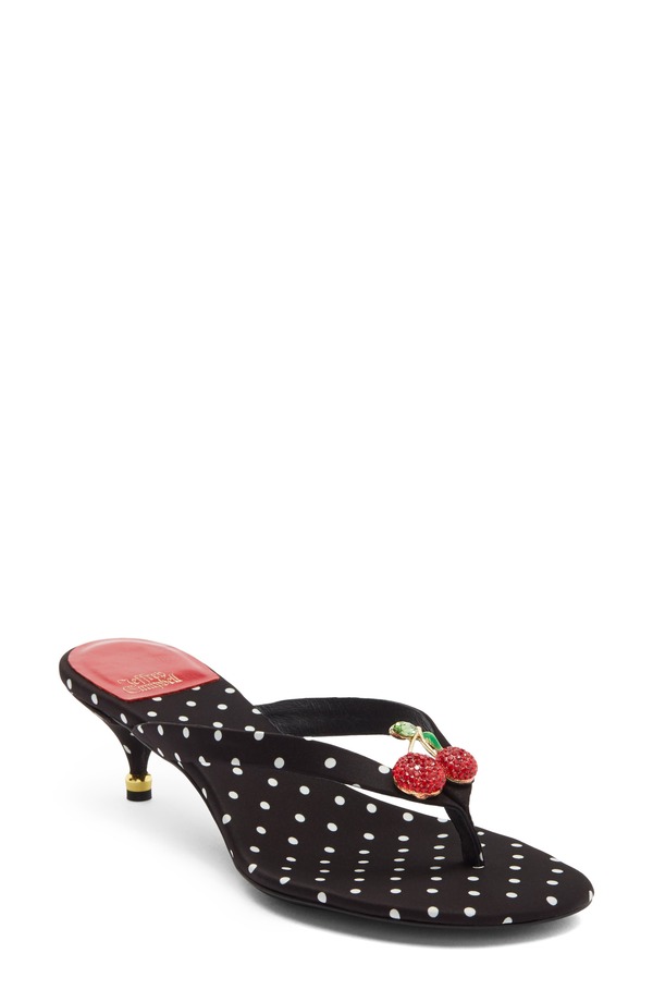 ジェフリー キャンベル レディース シューズ 踵 Jeffrey Campbell QT-Pie Flip Flop Black White Polka Dots 白いこと