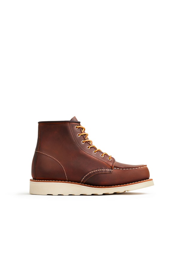 赤いこと舞台の袖 レディース シューズ ブーツ・レインブーツ なめし革 Red Wing Heritage Classic Moc Rough \u0026 Tough Leather Boot Copperough \u0026 Tough