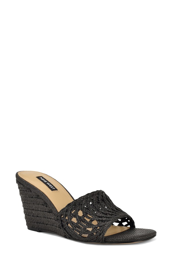 ナインウェスト レディース シューズ 踵 サンダル Nine West Nimaa Wedge Sandal Black 黒いこと