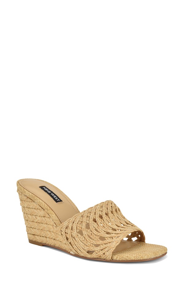 ナインウェスト レディース シューズ 踵 サンダル Nine West Nimaa Wedge Sandalight Natural