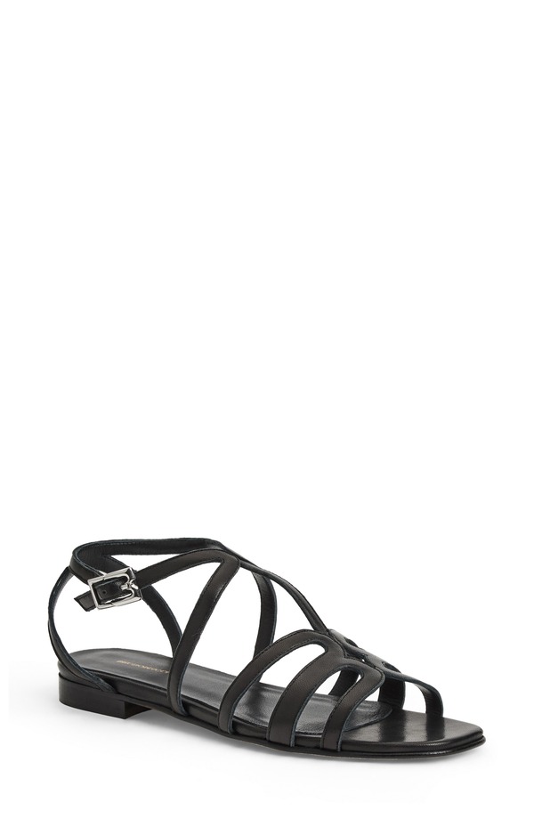 ブルーノマグリ レディース シューズ サンダル アンクル Bruno Magli Fiore Ankle Strap Sandal Black Nappa 黒いこと